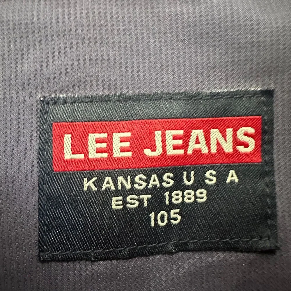 Vintage Lee Jeans Co. Harrington Jacket Red Navy Inner Lining 80s 90s Medium